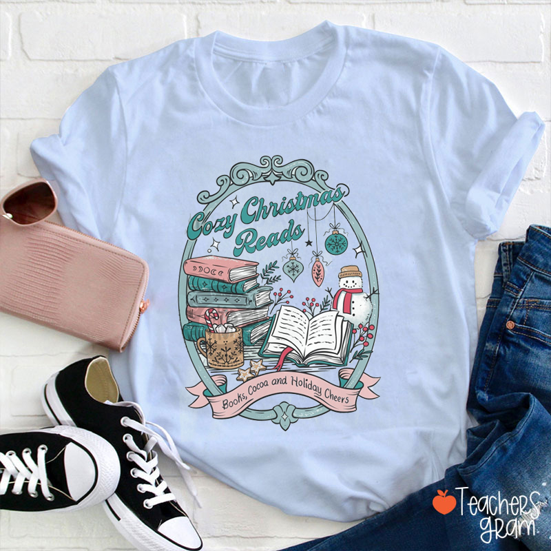 Cozy Christmas Reads Teacher T-Shirt