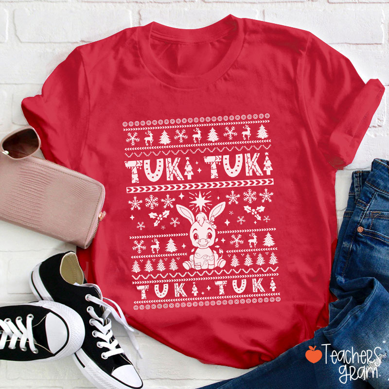 Tuki Tuki  Feliz Navidad Spanish Teacher T-Shirt