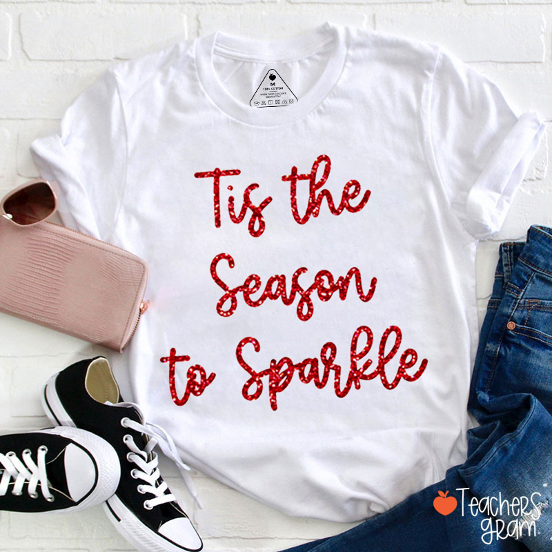 Personalized Tis The Season To Sparkle Teacher T-Shirt