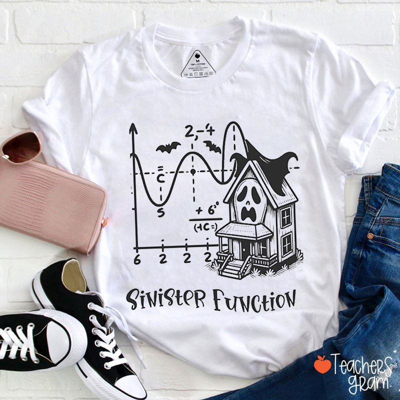 Sinister Function Halloween Math Teacher T-Shirt