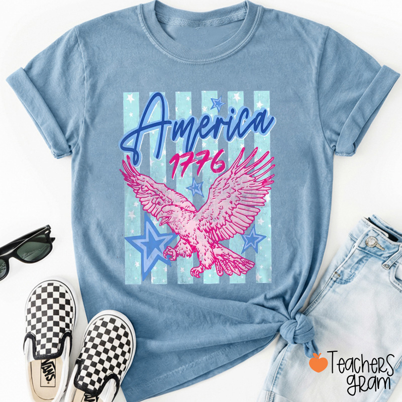 Patriotic Eagle Teacher T-Shirt