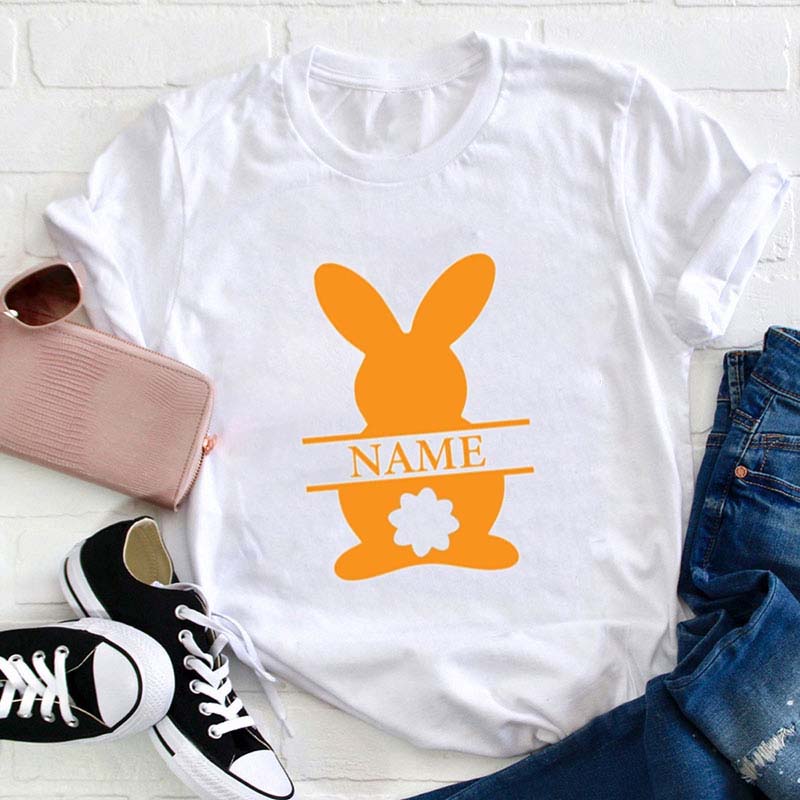 Personalized Easter Bunny Teacher T-Shirt