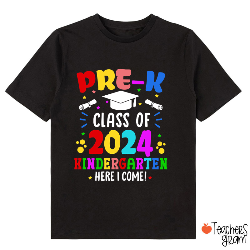 Personalized Grade Graduate Here I Come Class T-Shirt