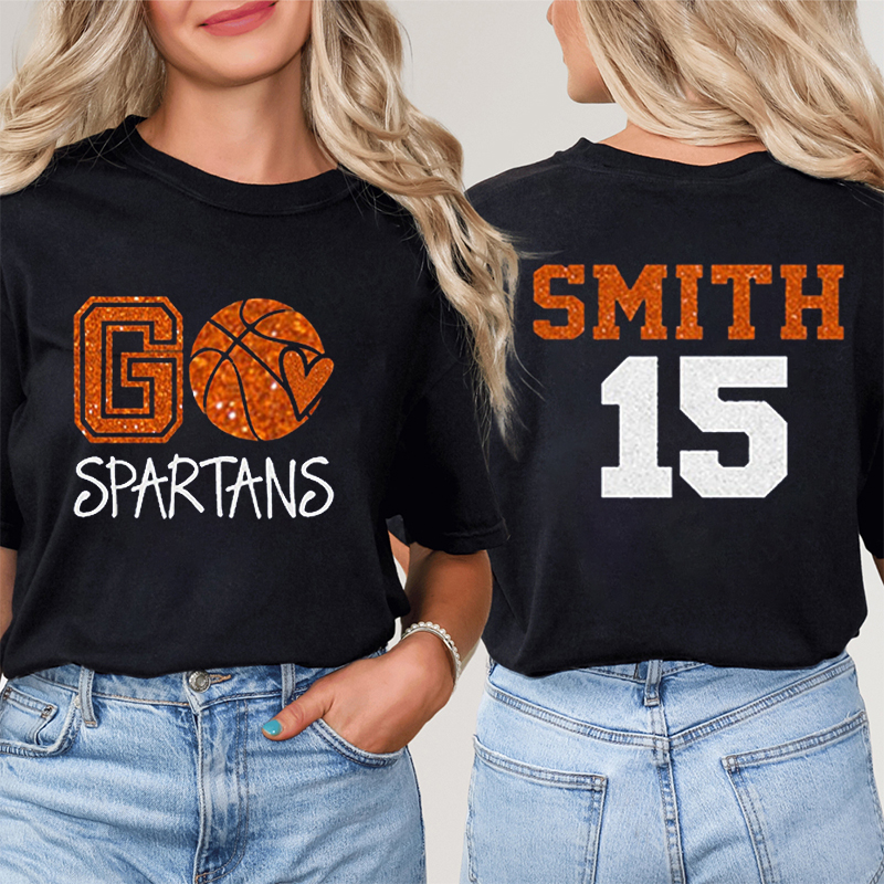 Personalized Mascot And Sport Game Day Teacher Two Sided T-Shirt