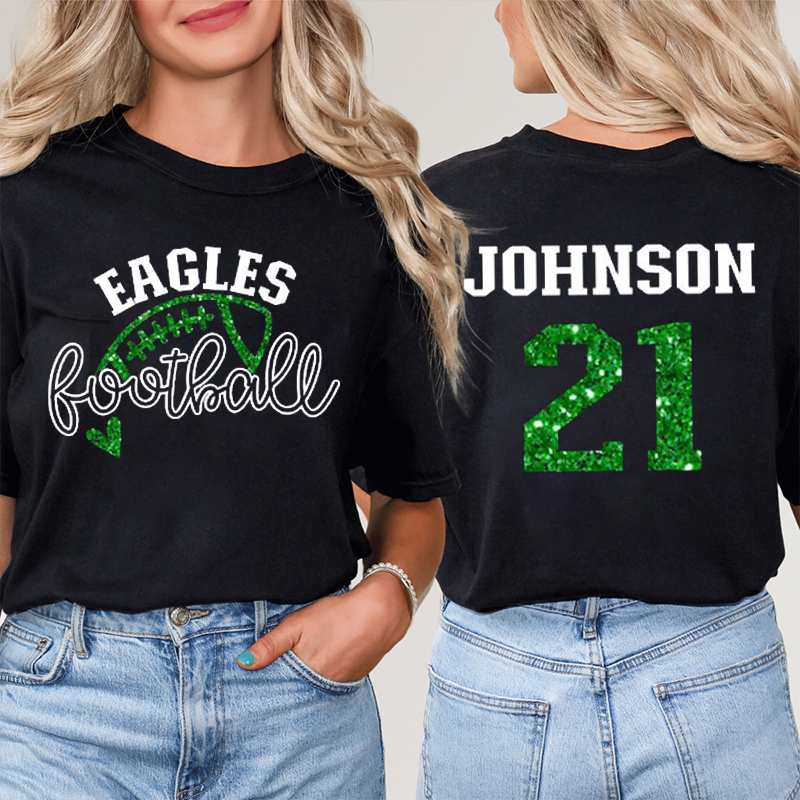 Personalized Mascot And Sport Game Day Teacher Two Sided T-Shirt