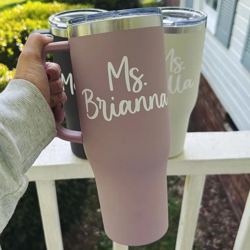 Personalized Name Simple Style Teacher 40oz Stanley Tumbler