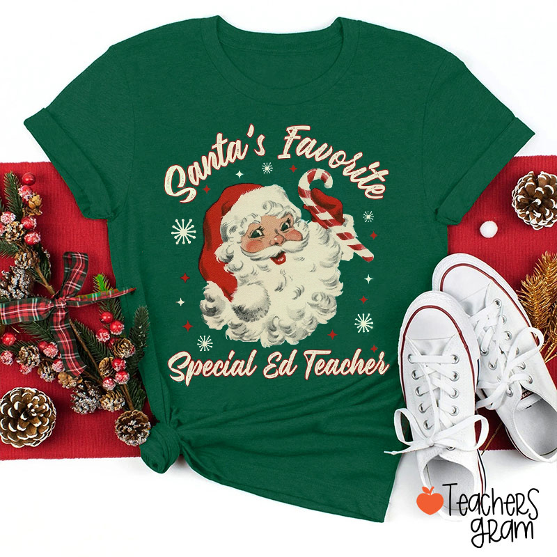 Santa's Favorite Teacher T-Shirt Santa's Favorite Teacher T-Shirt