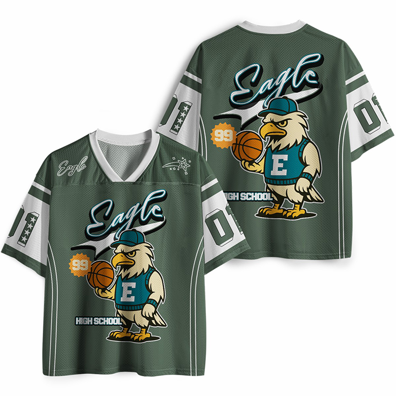 Personalized Number And School Name Eagles Teacher Mesh Jersey