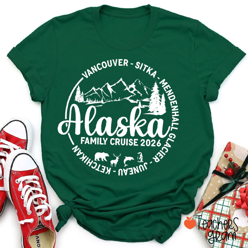 Personalized Alaska Family Cruise Teacher T-Shirt