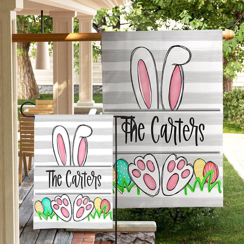 Personalized Easter Bunny Decoration Garden Teacher Garden Flag