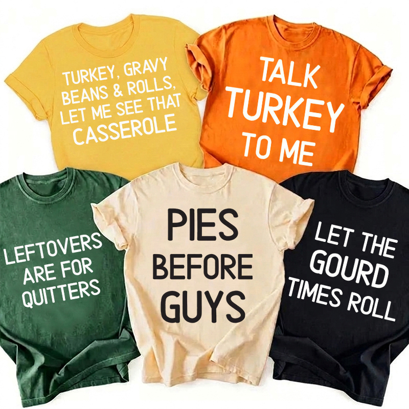 Personalized Funny Thanksgiving Matching Family Quote Teacher T-Shirt