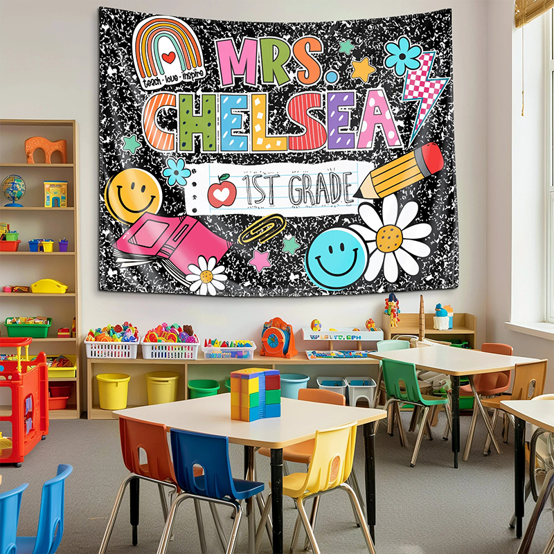 Personalized Grade And Name Welcome To Class Teacher Classroom Tapestry