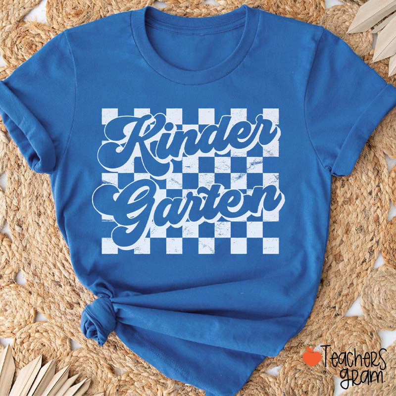 Personalized Grade Checkered Back To School Teacher T-Shirt