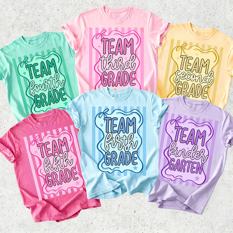 Personalized Grade Dream Team Teacher T-Shirt
