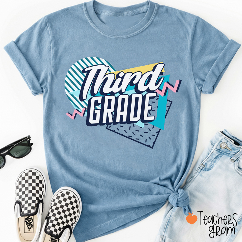 Personalized Grade Rock First Day Of School Teacher T-Shirt