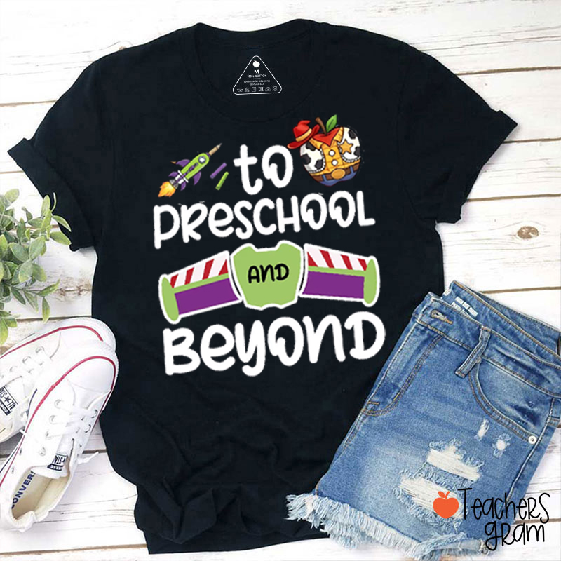 Personalized Grade Space Cowboy Cartoon Teacher T-Shirt