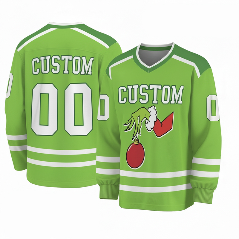 Personalized Green Hand Holding Teacher Long Sleeve Jersey