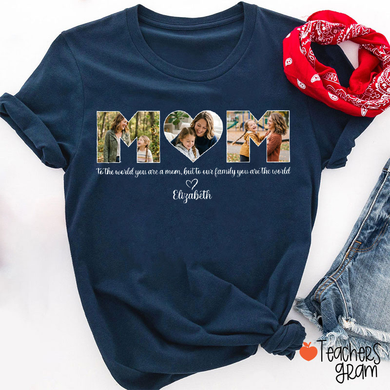 Personalized Kids Name With Photo Mother’s Day Teacher T-Shirt