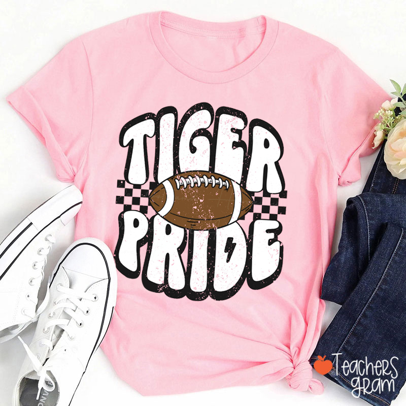 Personalized Mascot And Sport Checkered Teacher T-Shirt