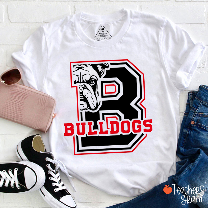 Personalized Mascot Initials Icons Teacher T-Shirt