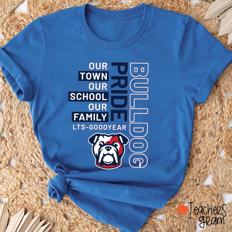 Personalized Mascot Our Town Our School Our Family Teacher T-Shirt