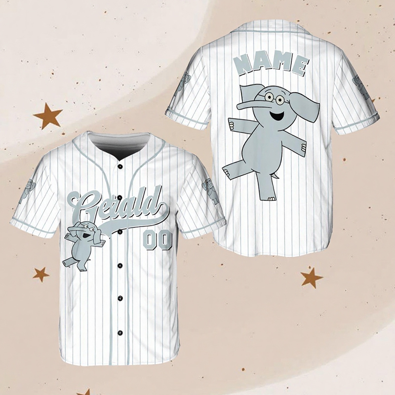 Personalized Name And Number The Elephant Teacher Baseball Jersey