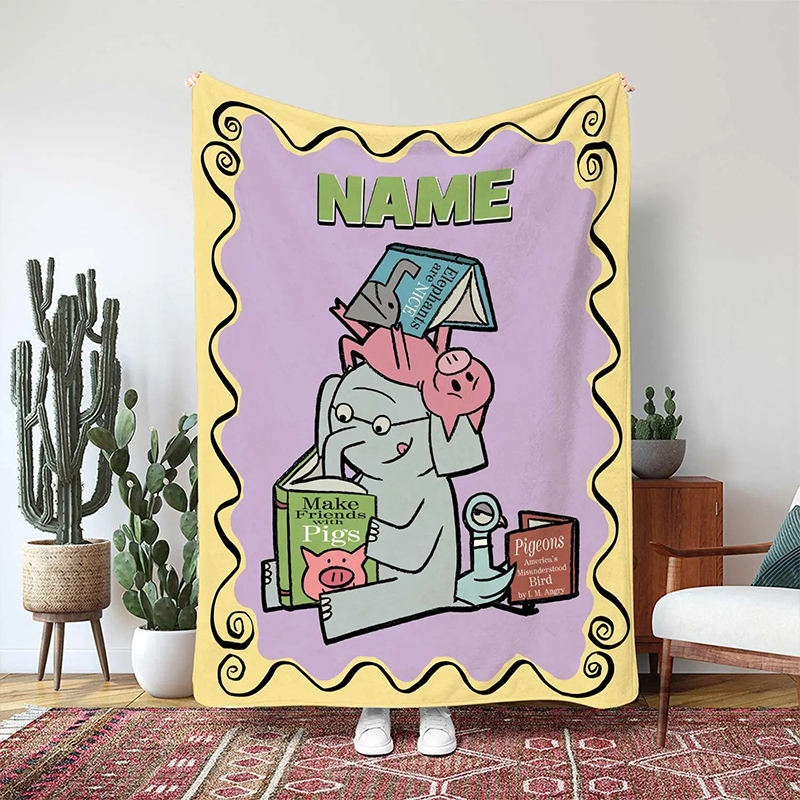 Personalized Name Children's Books Lover Teacher Blanket