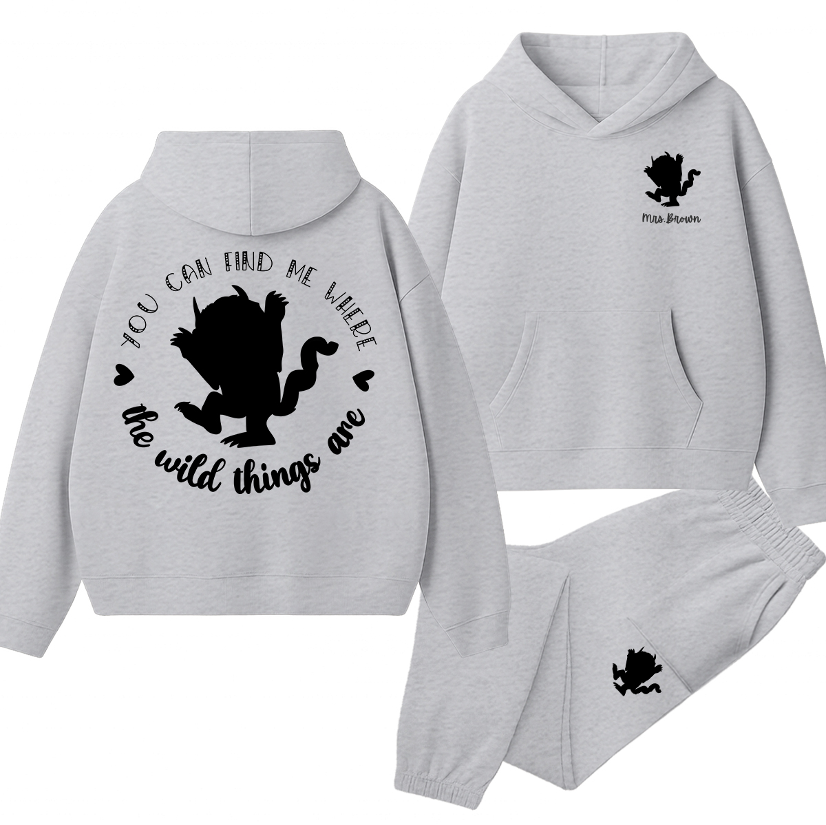 Personalized Name You Can Find Me Where The Strange Things Are Teacher Hoodie Set