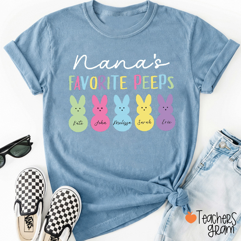 Personalized Nana's Favorite Peeps Teacher T-Shirt