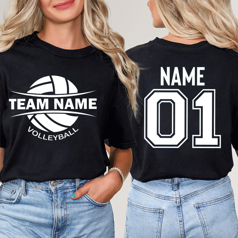 Personalized Team Name And Sport Game Day Teacher Two Sided T-Shirt