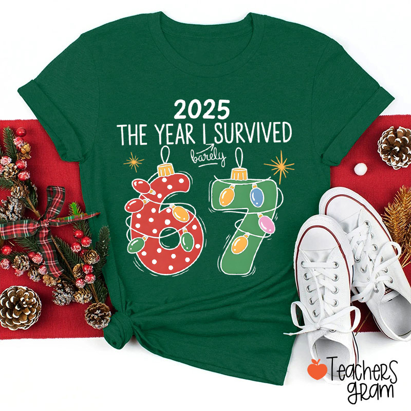 Personalized The Year I Survived Barely Six Seven Teacher T-Shirt