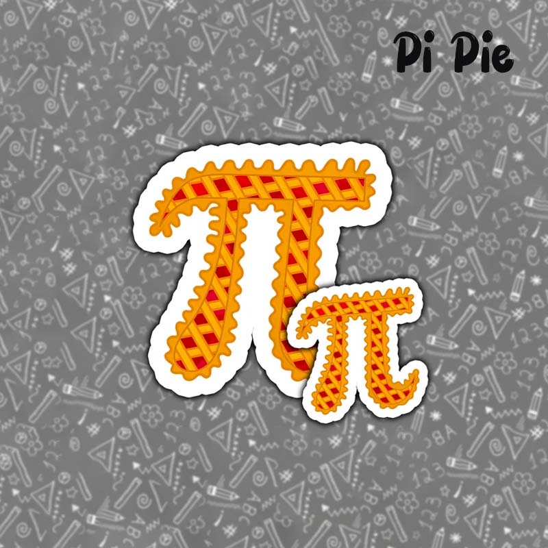 Cute Funny Math Pi Teacher Stickers