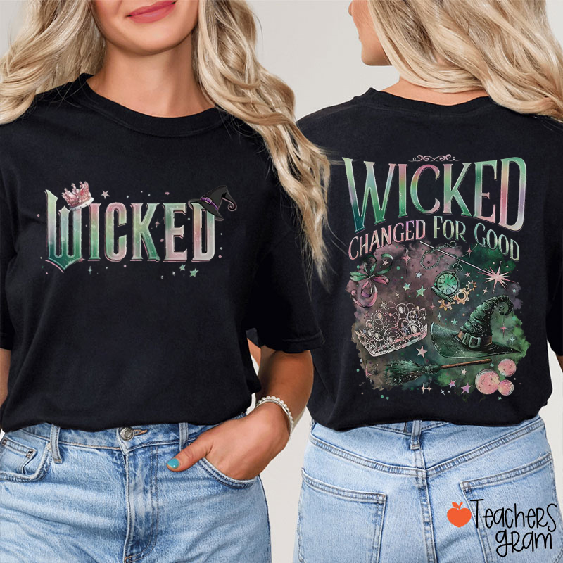 Retro Wicked Movie Teacher Two Sided T-Shirt