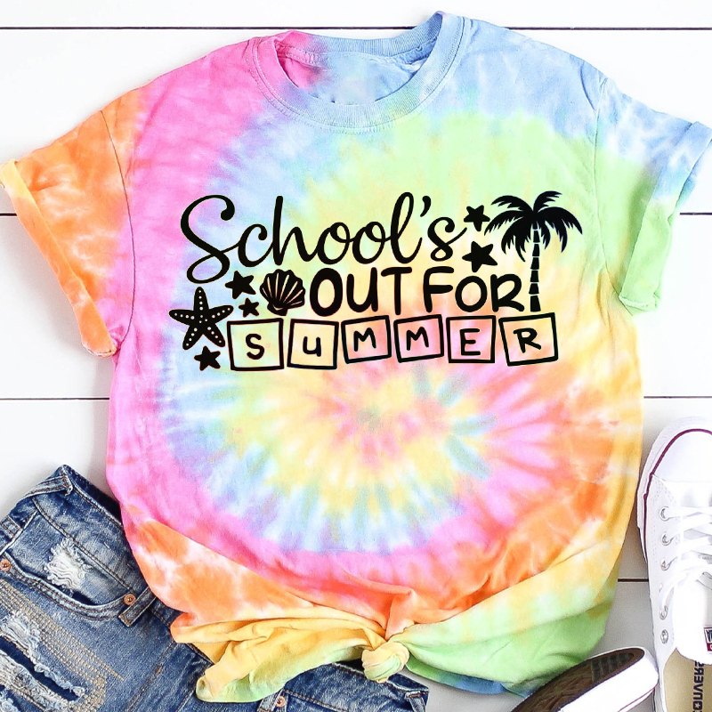 School's Out For Summer Teacher Tie-dye T-Shirt