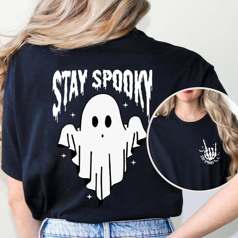Stay Spooky Teacher Two Sided T-Shirt