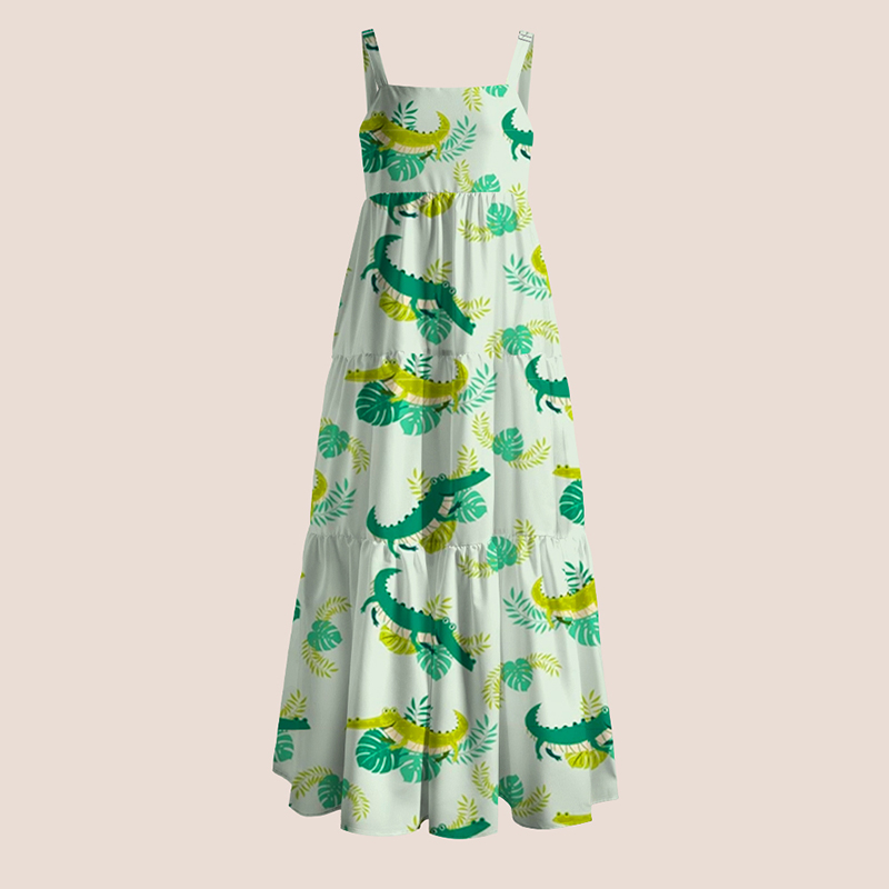 Summer Gator Teacher Slip Dress