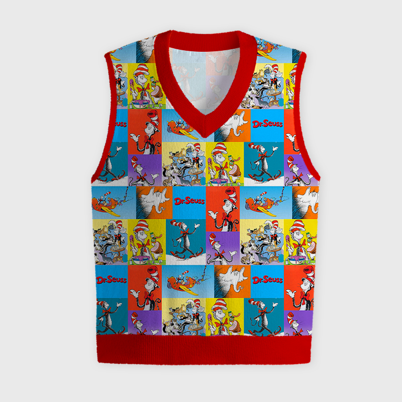 The Cat's Daily Routine Teacher Ugly Christmas Vest