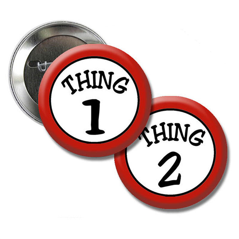 Thing 1 Thing 2 Teacher Pinback Button