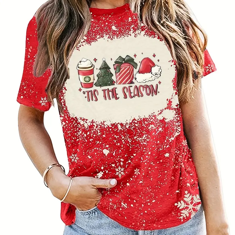 Tis The Season Teacher Printed T-Shirt