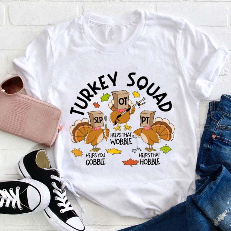 Turkey Squad Teacher T-Shirt