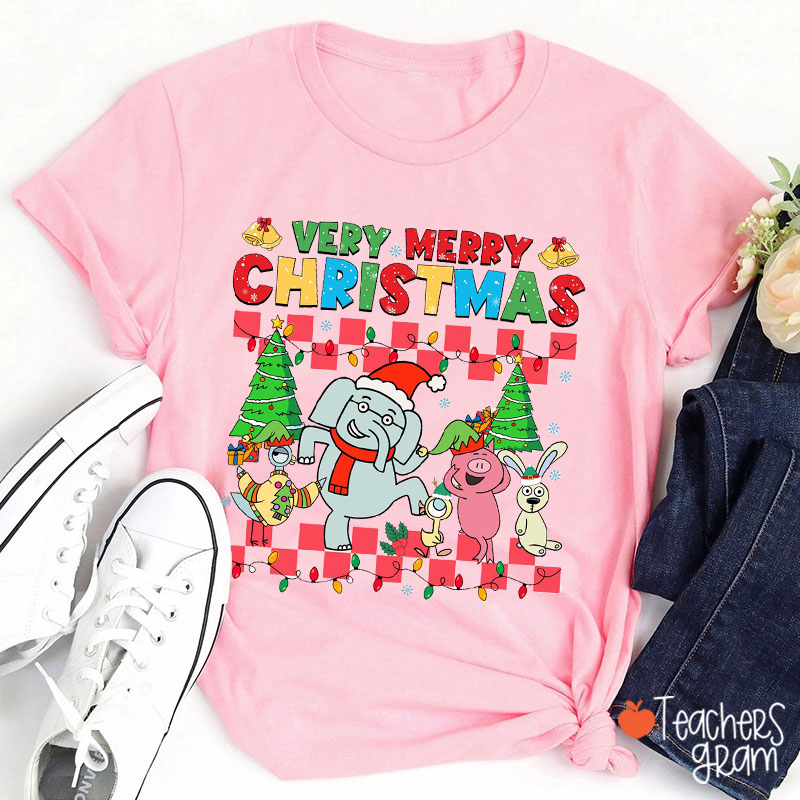 Very Merry Christmas Teacher T-Shirt