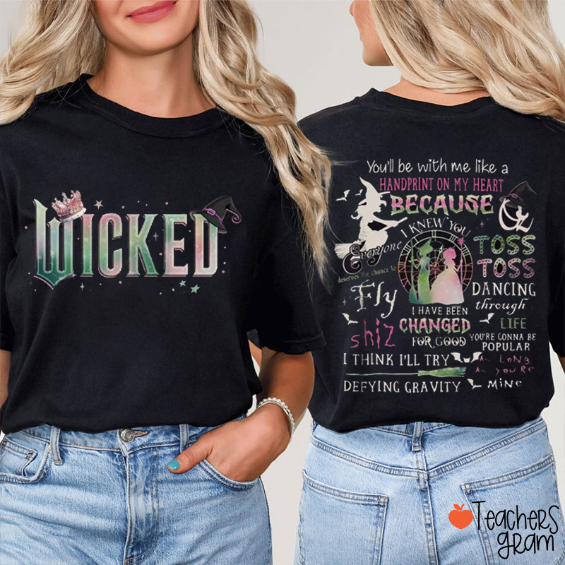 Vintage Wicked Movie Teacher Two Sided T-Shirt