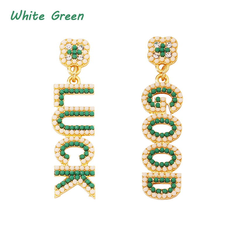 Luck Good Teacher Metal Earrings