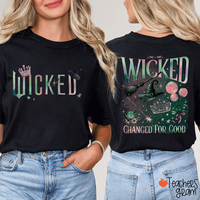Wicked Broadway Musical Teacher Two Sided T-Shirt