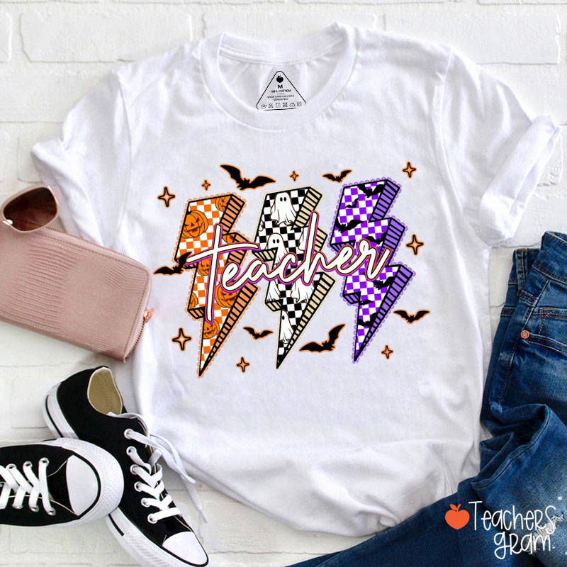 Lighting Halloween Teacher T-Shirt