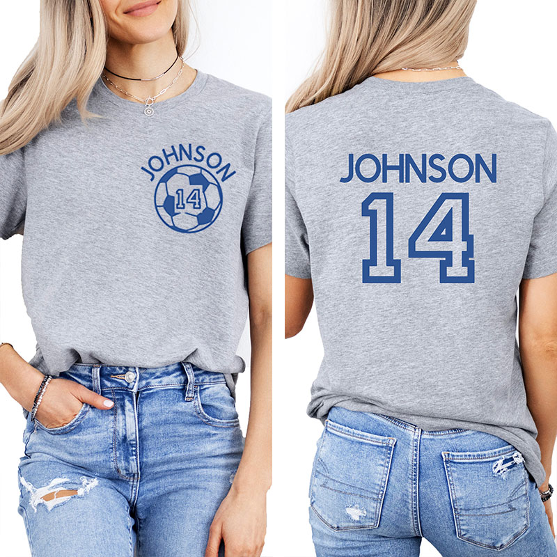 Personalized Soccer Game Day Teacher Two Sided T-Shirt
