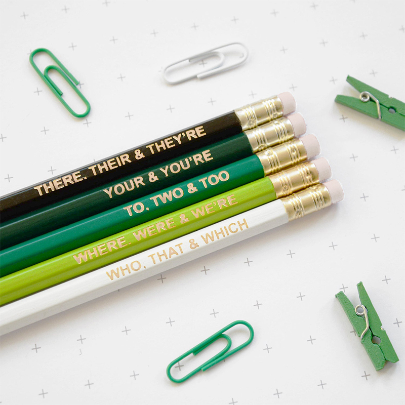 Personalized English Grammer Teacher Colorful Pencils