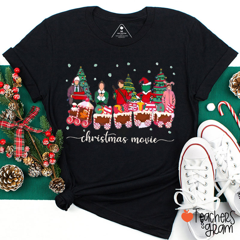 Christmas Movie Friends Teacher T-Shirt