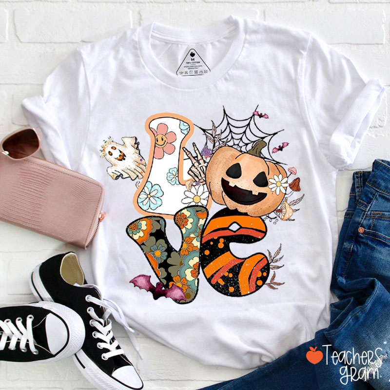 Love The Spooky Vibe Teacher T-Shirt