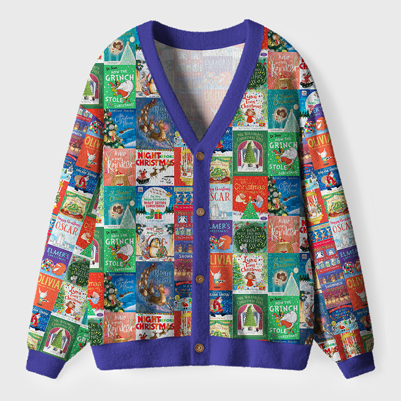 Christmas Children's Books Teacher Ugly Cardigan Sweaters